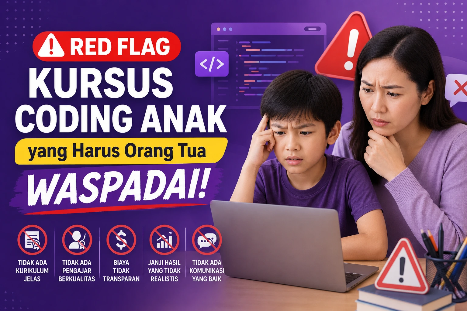 Red Flag Kursus Coding Anak yang Harus Orang Tua Waspadai!